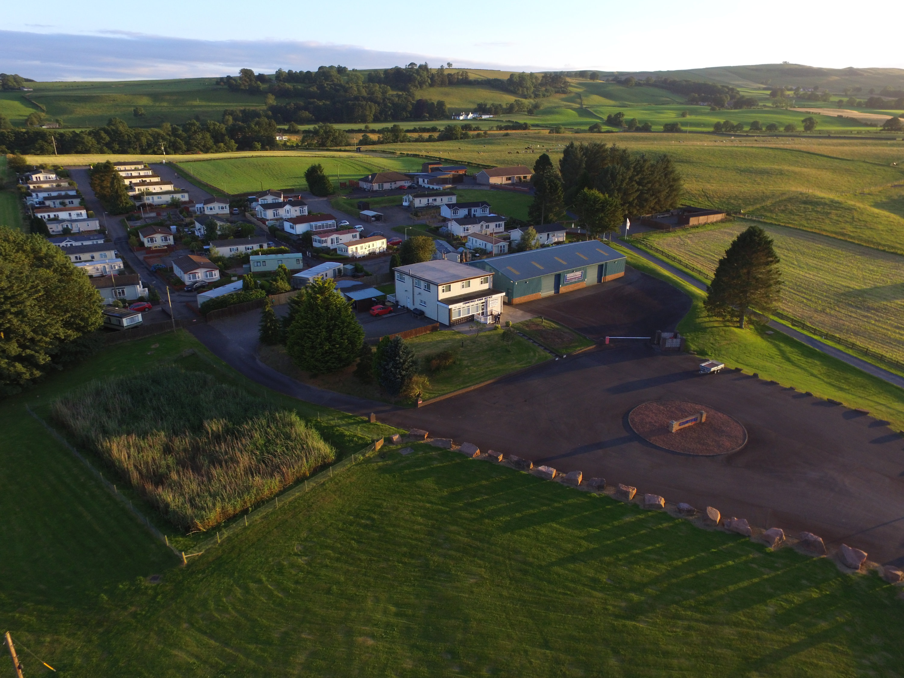An aerial shot of Courthill Park